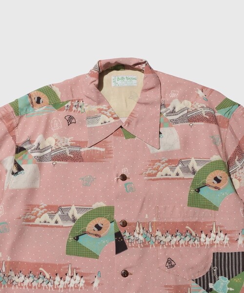 ADAM ET ROPE'(アダムエロペ)の「【SUN SURF/サンサーフ】SANKIN KOTAI BETTY HIGGINS(シャツ/ブラウス・メンズ・ピンク・L/XL)」の4枚目の写真