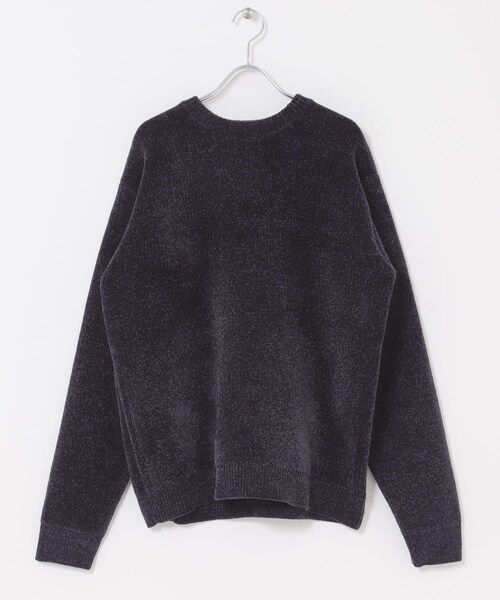 ITEMS URBANRESEARCH（アイテムズ アーバンリサーチ）の「ダブルフェイスシェニールクルーネックニット（ニット/セーター・メンズ・WHT/BLUE GRAY/GREIGE/INK BLACK・M/L）」の16枚目の写真
