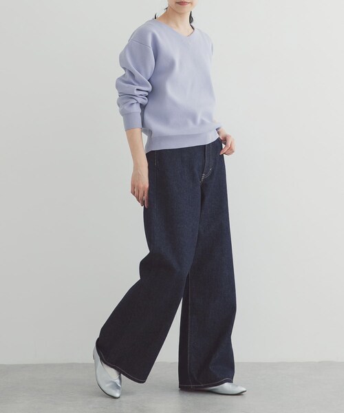 URBAN RESEARCH DOORS（アーバンリサーチドアーズ）の「『別注』Lee101×DOORS　WIDE PANTS（デニムパンツ・レディース・ONE WASH/USED/BLUE OW・XS/S/M/L）」の6枚目の写真
