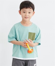 QUNTSTYLE | 水陸両用配色ポケット付きTシャツ（男の子・女の子）(Tシャツ/カットソー)