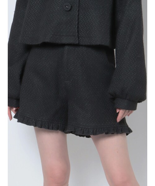 merry jenny（メリージェニー）の「ツイードフリルショートパンツ