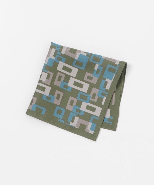 URBAN RESEARCH DOORS（アーバンリサーチドアーズ）の「LIFE STYLE TAILOR　シルクプリントチーフ（ハンカチ/ハンドタオル・メンズ・GRAY/NAVY/BROWN/GREEN・-）」の14枚目の写真