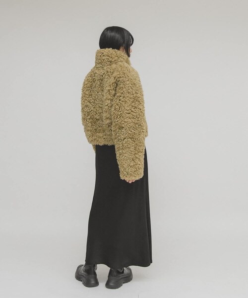 KBF（ケイビーエフ）の「クラッシュサテンナロースカート（スカート・レディース・BEIGE/CHARCOAL/BLACK・One）」の10枚目の写真