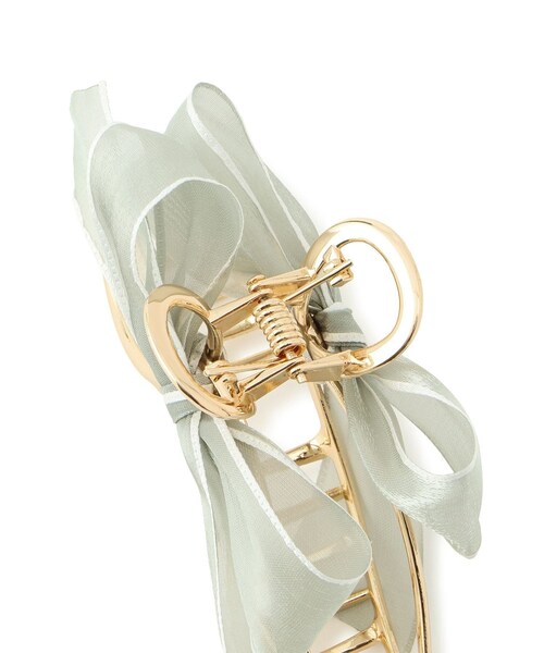 ROPE' PICNIC（ロペピクニック）の「オーガンジーリボンメタルヘアバンス（ヘアバンド・レディース・ブラック/ライトグレー・F）」の13枚目の写真