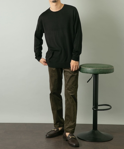 URBAN RESEARCH ROSSO（アーバンリサーチロッソ）の「『一部WEB限定カラー』『XLサイズあり』『UR TECH』ハイゲージクルーネックニット（ニット/セーター・メンズ・GRAY/BEIGE/NAVY/BLACK/L.BROWN・M/L/XL）」の13枚目の写真