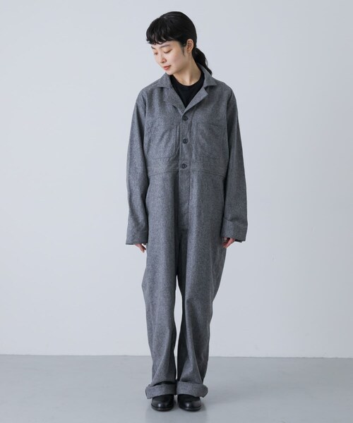 かぐれ(カグレ)の「MASTER&CO FLANNEL ALL IN ONE(つなぎ/オールインワン・レディース・GREY/DK GREY・S)」の10枚目の写真