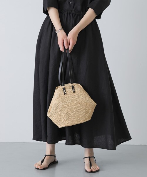 かぐれ（カグレ）の「Indego Africa　MINI KEZA RAFFIA CARRYALL（かごバッグ・レディース・NATURAL・Free）」の2枚目の写真
