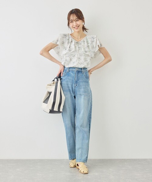 ROPE' PICNIC(ロペピクニック)の「花柄フェミニンブラウス(シャツ/ブラウス・レディース・オフホワイト/サックス/イエロー・F)」の11枚目の写真