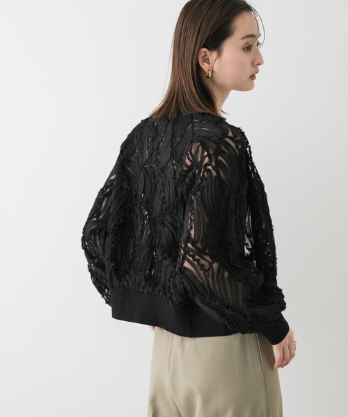 SENSE OF PLACE by URBAN RESEARCH(センスオブプレイスバイアーバンリサーチ)の「コードシシュウブルゾン(ブルゾン・レディース・IVORY/BLACK/BEIGE・one)」の20枚目の写真