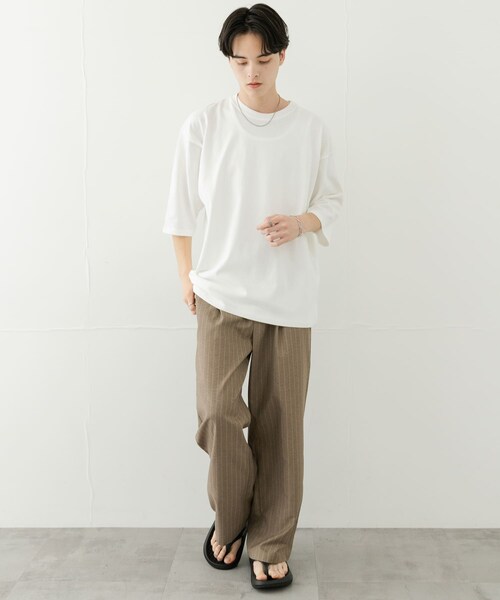 SENSE OF PLACE by URBAN RESEARCH(センスオブプレイスバイアーバンリサーチ)の「『ユニセックス』エクストラルーズアソートTシャツ(Tシャツ/カットソー・メンズ・WHITE/BLACK/WHT×BLK/BLK×WHT・M/L)」の12枚目の写真