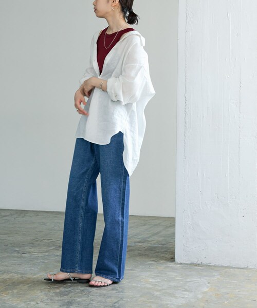 URBAN RESEARCH（アーバンリサーチ）の「『MADE IN JAPAN』アメリカンスリーブタンクトップ（タンクトップ・レディース・BORDEAUX/OFF/BEIGE/PINK・FREE）」の22枚目の写真