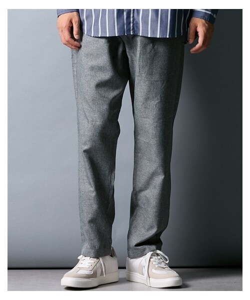 nissen（ニッセン）の「メランジロングイージーパンツ（パンツ・メンズ・チャコール/ブラック・M/L/LL）」の2枚目の写真