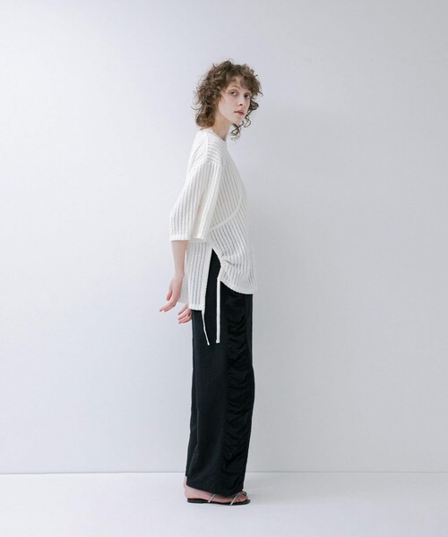 LAATO（ラート）の「shirring easy pants（その他パンツ・レディース・ミント/アプリコット/インク・FREE）」の7枚目の写真