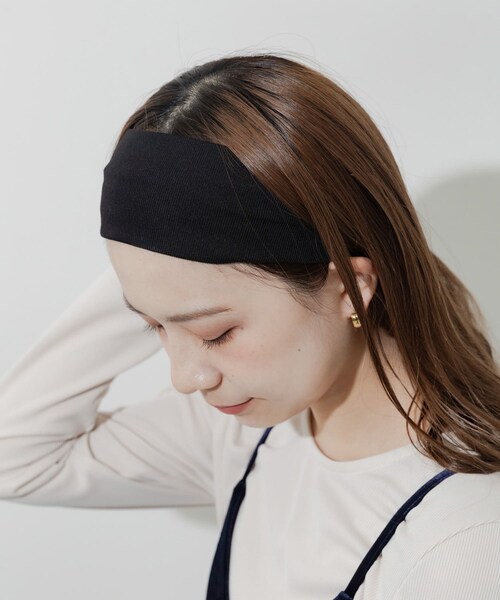 SMELLY（スメリー）の「シンプルヘアバンド（ヘアバンド・レディース・CHA/BLK・-）」の3枚目の写真