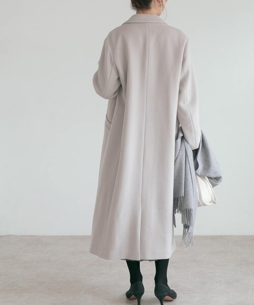 URBAN RESEARCH ROSSO（アーバンリサーチロッソ）の「セミダブルロングチェスターコート（チェスターコート・レディース・CAMEL/L/GRAY/BLUE・36/38）」の14枚目の写真