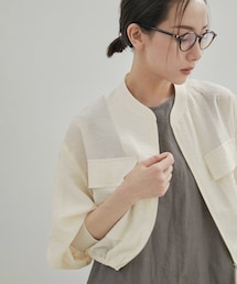 SALON adam et rope' | シアーシャツクロップドブルゾン(ブルゾン)