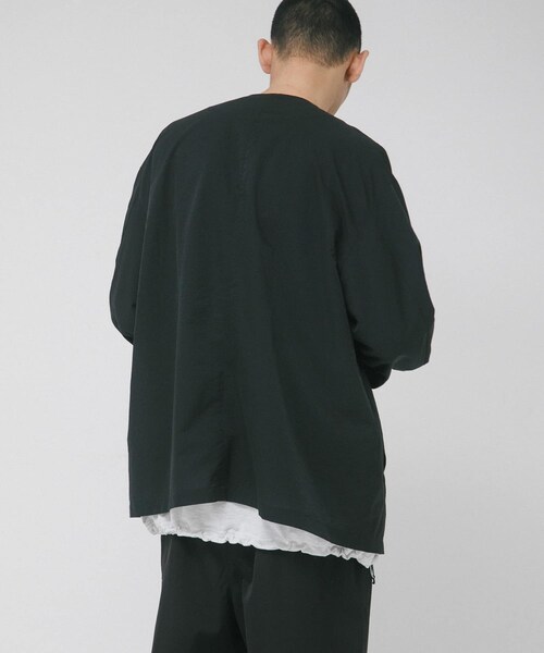 EKAL(エカル)の「『吸水速乾/通気性/軽量』DOT AIR NO COLLOR CARDIGAN(カーディガン/ボレロ・メンズ・ネイビー/ブラック/ブリック・M/L)」の7枚目の写真