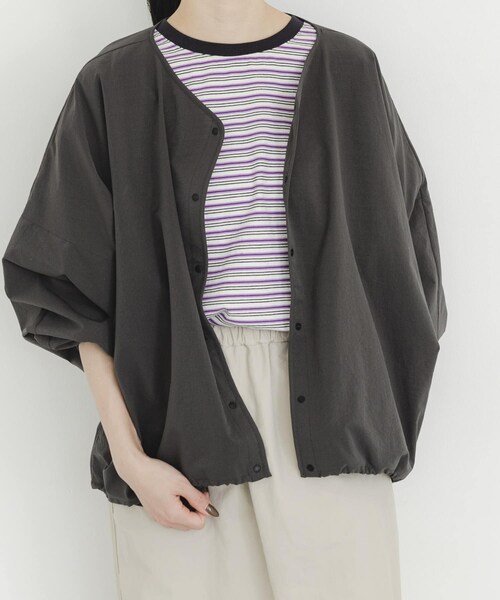 EKAL（エカル）の「DOT AIR CARDIGAN（カーディガン/ボレロ・レディース・ブラック/ブラウン/チャコール・One）」の15枚目の写真