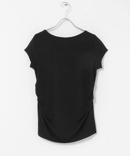 KBF（ケイビーエフ）の「タックドレープTEE（Tシャツ/カットソー・レディース・OFF/BLACK/MELON/CHALK・One）」の22枚目の写真