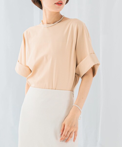 URBAN RESEARCH ROSSO（アーバンリサーチロッソ）の「UVカットデザインスリーブプルオーバー（Tシャツ/カットソー・レディース・OFF WHITE/MOCHA/YELLOW/NAVY・FREE）」の5枚目の写真