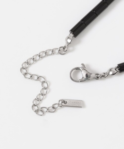 SMELLY（スメリー）の「ステンレスカラービースネックレス（ネックレス・メンズ・BK/BL・-）」の7枚目の写真