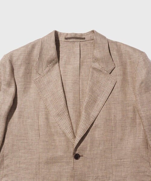 ADAM ET ROPE'（アダムエロペ）の「リネンブレザー（テーラードジャケット・メンズ・ブラック/ベージュ系・L/M）」の6枚目の写真