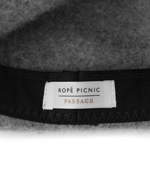 ROPE' PICNIC（ロペピクニック）の「ウールフェルトベレー帽/リンクコーデ（ハンチング/ベレー帽・レディース・ブラック/ライトグレー・F）」の10枚目の写真
