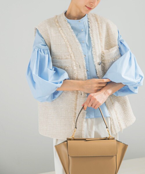 URBAN RESEARCH ROSSO（アーバンリサーチロッソ）の「ボリュームスリーブシャツブラウス（シャツ/ブラウス・レディース・WHITE/PINK/SAX・Free）」の2枚目の写真