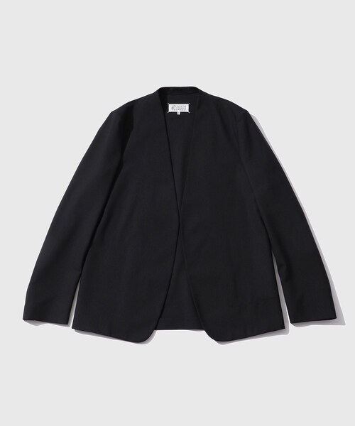 ADAM ET ROPE'(アダムエロペ)の「【Maison Margiela/メゾン マルジェラ】CARDI JACKET(ノーカラージャケット・メンズ・ブラック・46/48/50)」の4枚目の写真