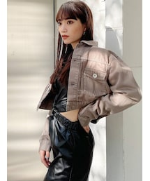 GYDA | ショートタイトデニムGジャン(デニムジャケット)