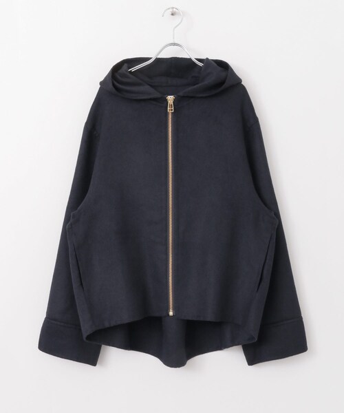 KBF（ケイビーエフ）の「フードWIDEショートコート∴（テーラードジャケット・レディース・L/BLUE/BEIGE/NAVY・one）」の7枚目の写真