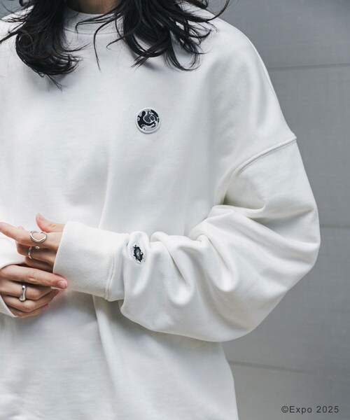 THE GOODLAND MARKET(ザグッドランドマーケット)の「EXPO2025 SWEATSHIRTS(スウェット・メンズ・WHITE/BLACK/C.GRAY/C.GR×BK・S/M/L)」の6枚目の写真