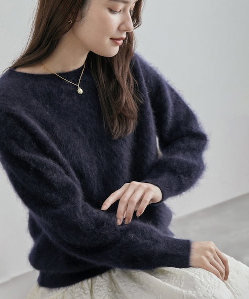 カシミヤ100％ クルーネックファーニット ROPÉ(ロペ) / 【一部店舗限定】カシミヤ100％ クルーネック