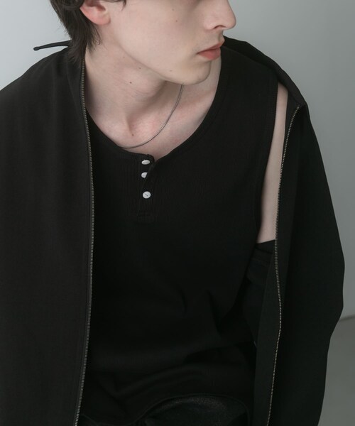 SENSE OF PLACE by URBAN RESEARCH（センスオブプレイスバイアーバンリサーチ）の「『別注』Healthknit×SENSE OF PLACE　タンクトップ（タンクトップ・メンズ・WHITE/BLACK/OATMEAL・M/L）」の10枚目の写真