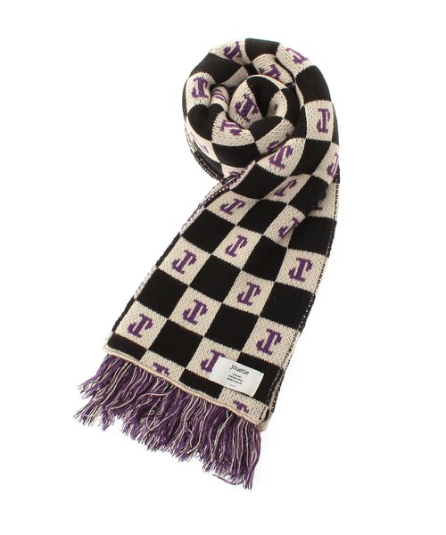 jouetie（ジュエティ）の「チェッカーパターンマフラー（マフラー・レディース・ブラック/レッド/ブルー・F）」の2枚目の写真
