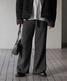 SENSE OF PLACE by URBAN RESEARCH | 『わたべ×SOP』『セットアップ対応』ツイードワイドフレアパンツ(その他パンツ)