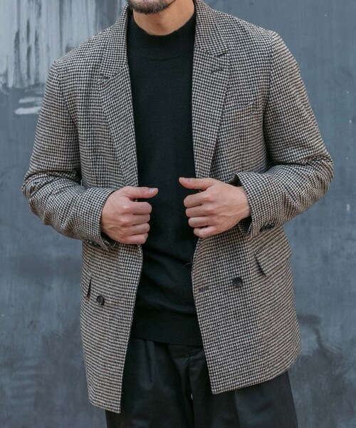 URBAN RESEARCH ROSSO（アーバンリサーチロッソ）の「クラシックダブルジャケット（テーラードジャケット・メンズ・ヘリンボーン/CHECK・M/L/XL）」の12枚目の写真
