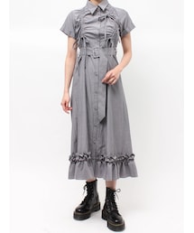 jouetie | アシメギャザーシャツワンピース(ワンピース)