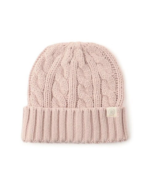ROPE' PICNIC（ロペピクニック）の「ケーブルニットワッチ/リンクコーデ（ニットキャップ/ビーニー・レディース・スミクロ/キナリ/ピンク・F）」の8枚目の写真