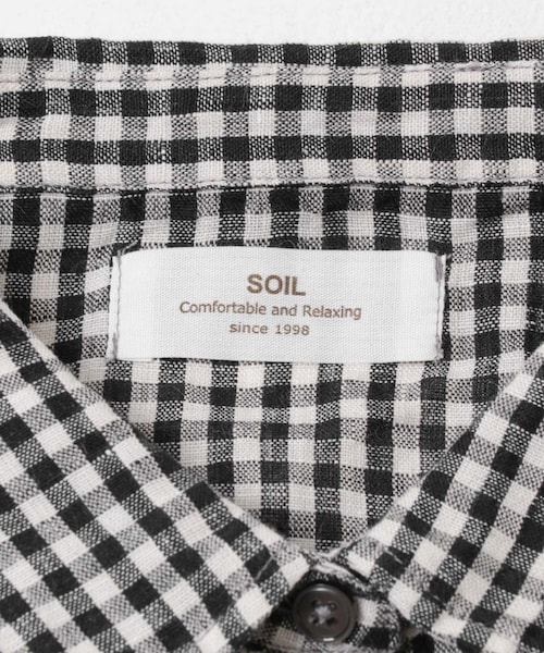 かぐれ(カグレ)の「SOIL GINGHAM CHECK SHORT-SLEEVE DRESS(ワンピース・レディース・BLACK・2)」の18枚目の写真