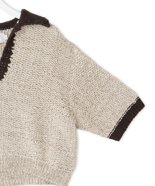 ADAM ET ROPE'（アダムエロペ）の「【JANE SMITH（ジェーンスミス）】3G KNIT POLO（ポロシャツ・レディース・キナリ・36）」の5枚目の写真