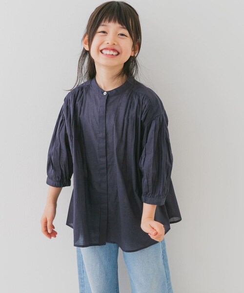 URBAN RESEARCH DOORS（アーバンリサーチドアーズ）の「『親子リンク』コットンボイルギャザーブラウス(KIDS)（その他トップス・キッズ・YELLOW/PINK/MINT/NAVY・105/120/135）」の21枚目の写真