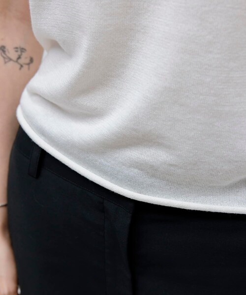 URBAN RESEARCH（アーバンリサーチ）の「STUDIO DOE　French Sleeve Knit Top（ニット/セーター・レディース・GREY/BLACK/WHITE・S）」の9枚目の写真