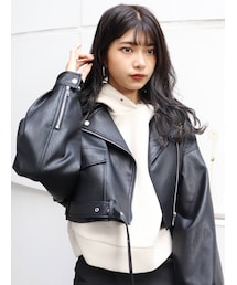 MURUA | ショートライダースジャケット(ライダースジャケット)