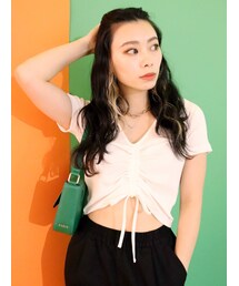 EVRIS | ドロストショートTEE(Tシャツ/カットソー)