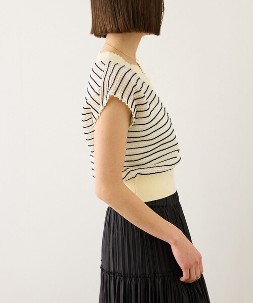 ROPE'（ロペ）の「ピンタックサマーノースリーブニット/イージーケア（ニット/セーター・レディース・ホワイト系/クリーム・F）」の6枚目の写真
