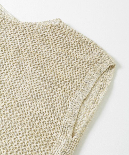 URBAN RESEARCH（アーバンリサーチ）の「メランジメッシュニット（ニット/セーター・レディース・CHARCOAL/BEIGE/GREEN・FREE）」の22枚目の写真
