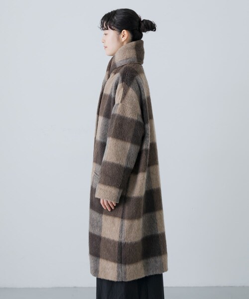 かぐれ（カグレ）の「Honnete　Shawl Collar Coat（テーラードジャケット・レディース・BrownCheck・one）」の10枚目の写真