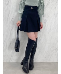 dazzlin | ボックスプリーツベルトミニスカートⅡ(スカート)