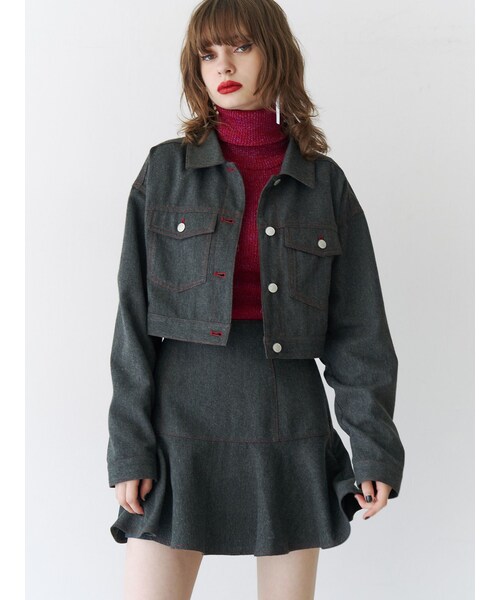 jouetie（ジュエティ）の「マルチWAYツイードライクセットアップ（セットアップ・レディース・グレー/アイボリー/ブラック/パープル・M）」の20枚目の写真